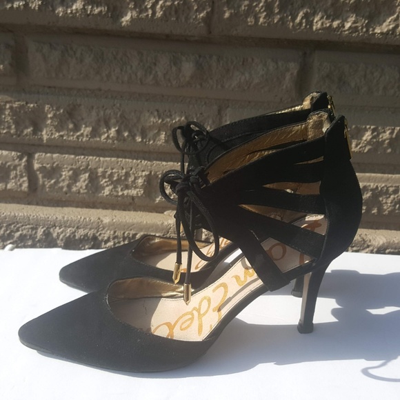 Sam Edelman Shoes - Sam Edelman Zachary Lace-Up Ankle Suede Pumps Sz 9